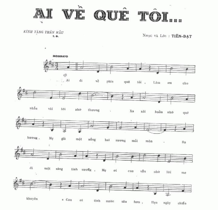 Sheet nhạc Ai Về Quê Tôi